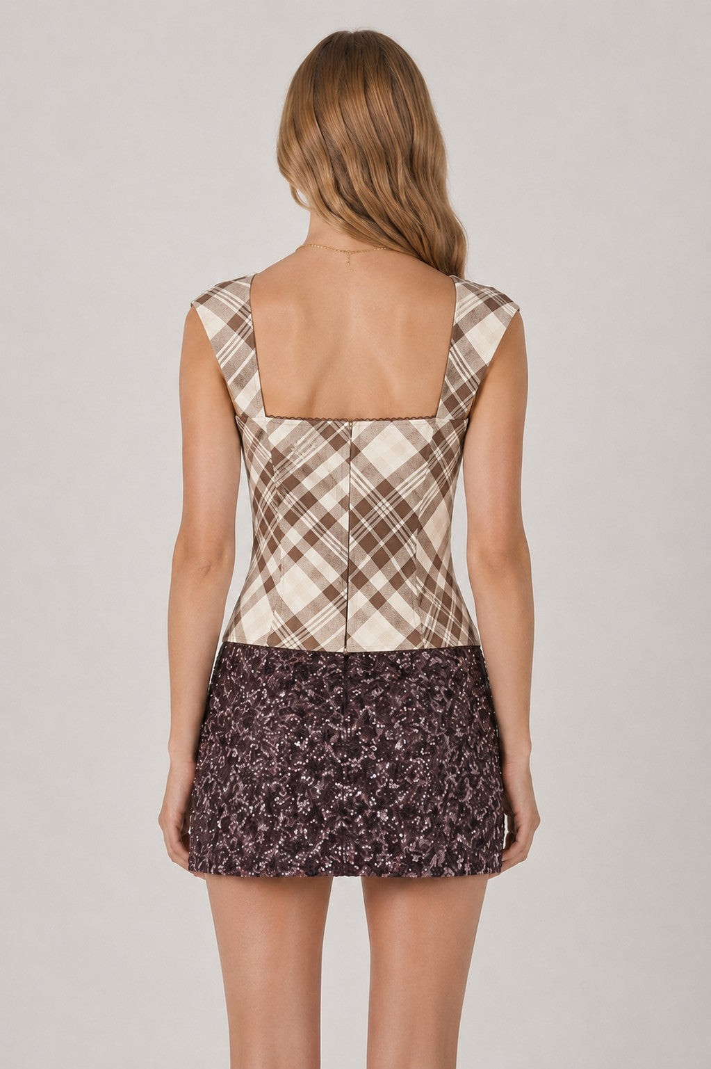 plaid corset top