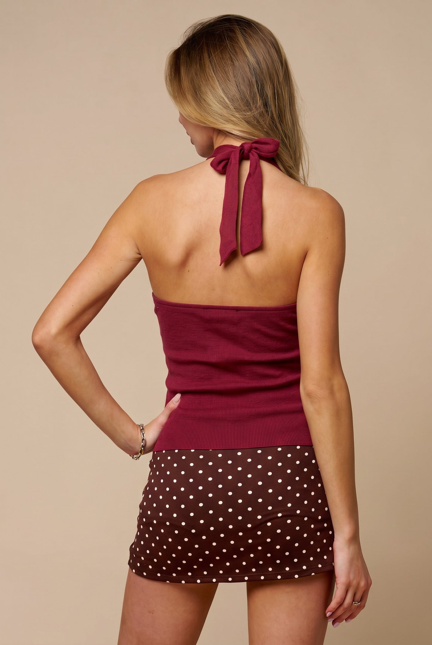 knit hardware halter top