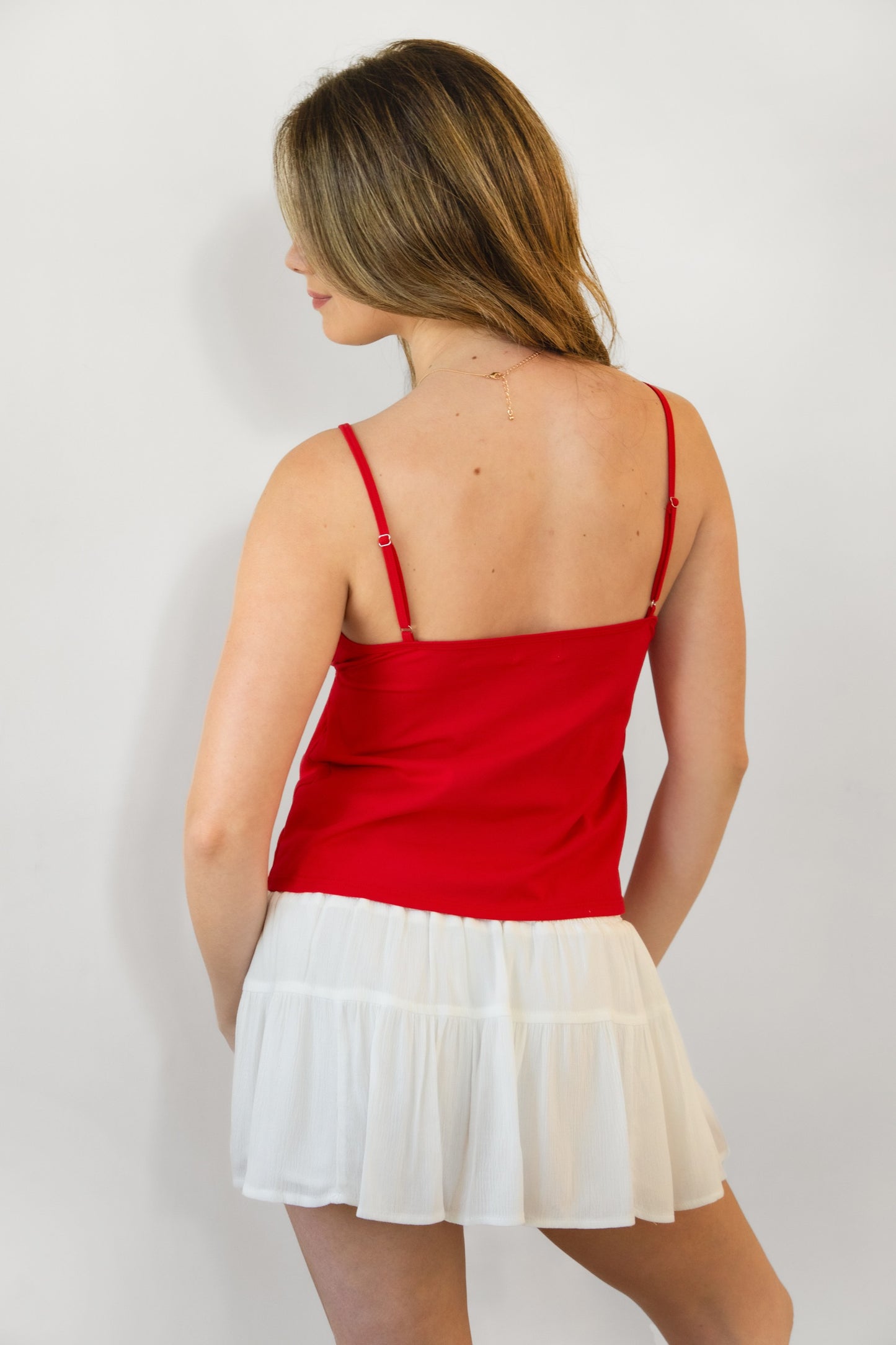 jersey lace trim tank