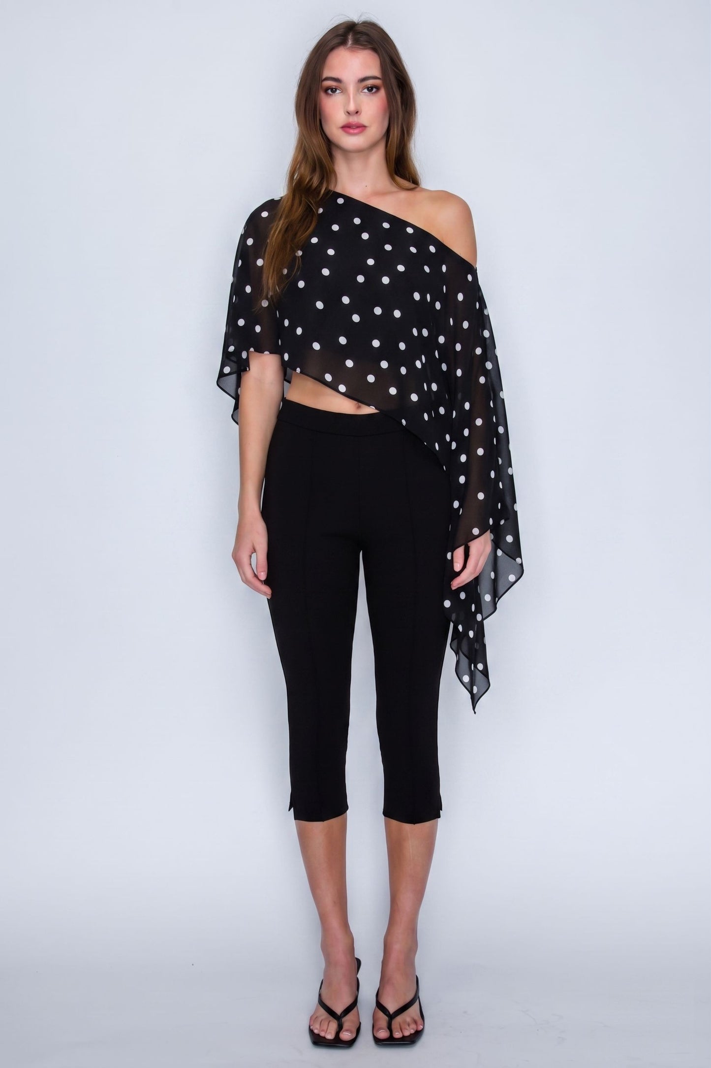 polka dot sheer poncho