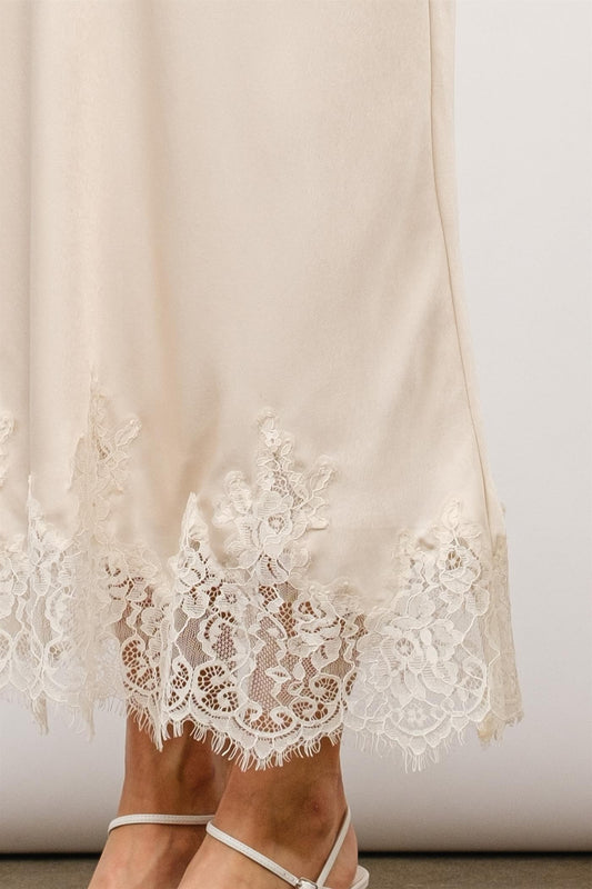 french lace midi skirt