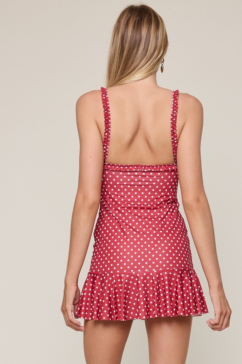 sunset sangria mini dress