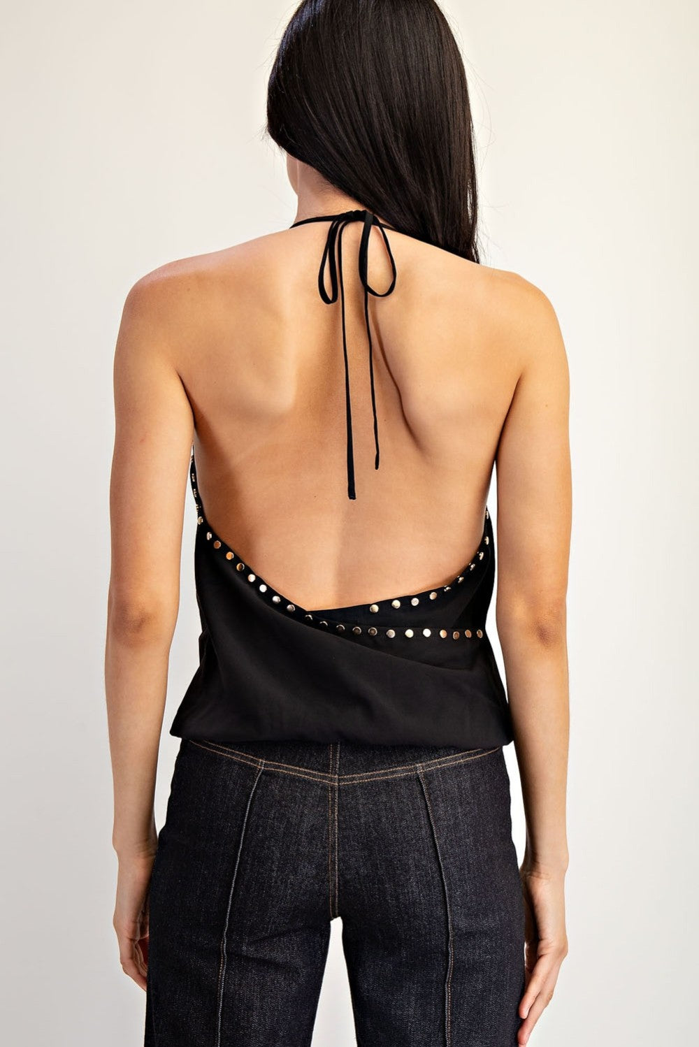studded halter top