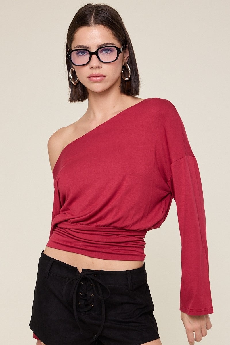 slouchy shoulder top
