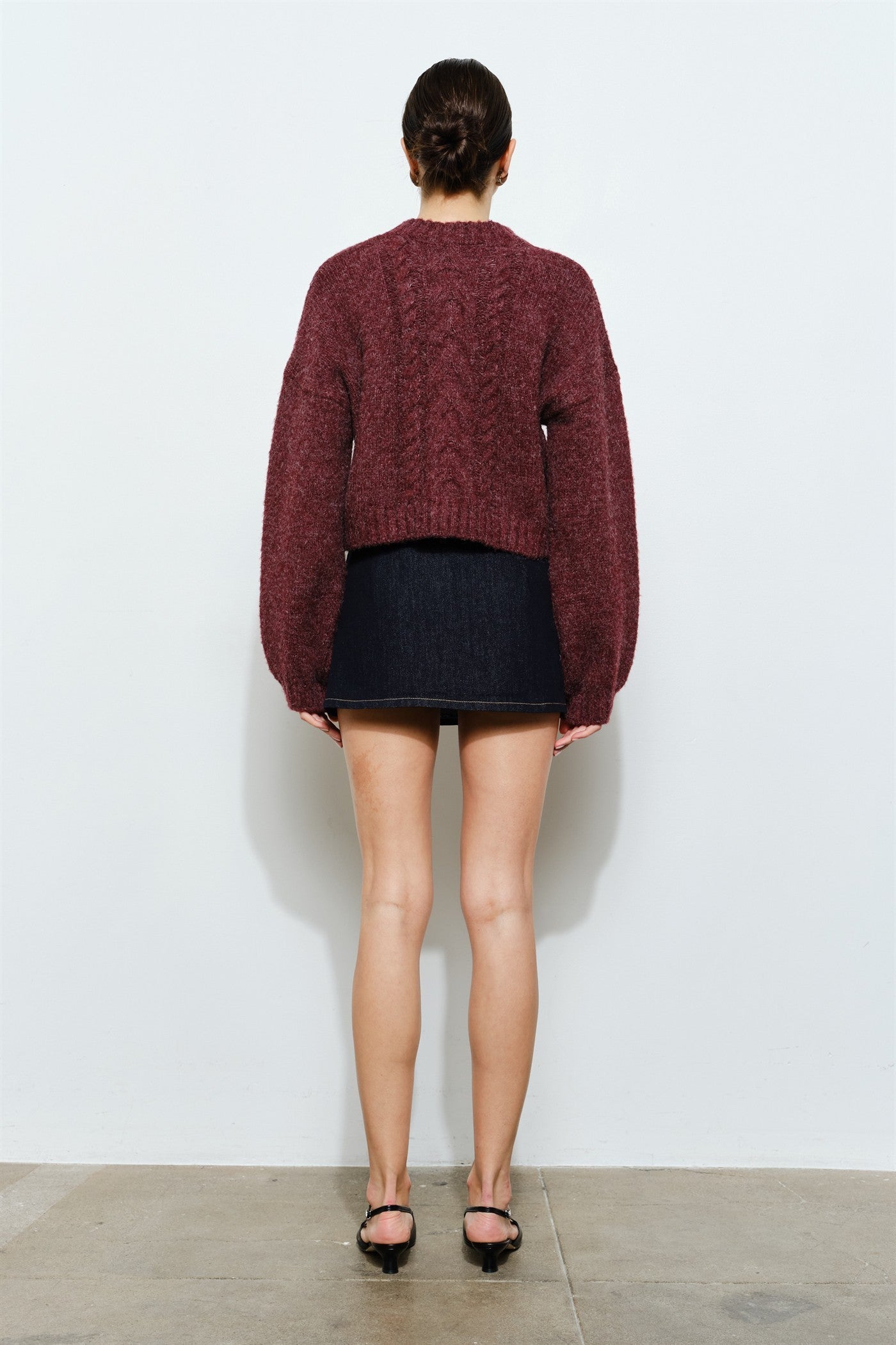 eros cable knit cardigan