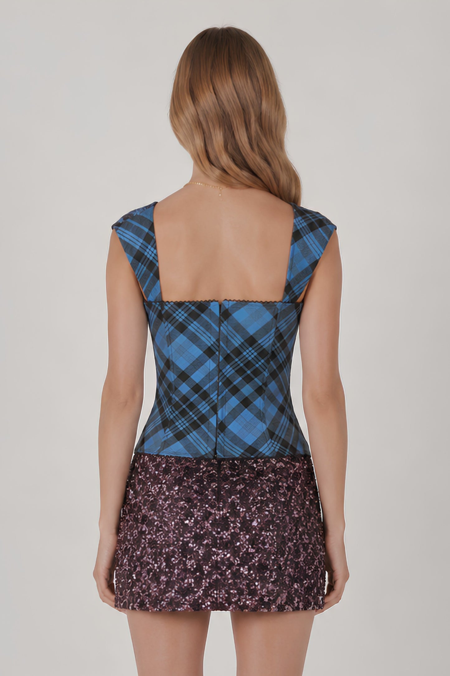 plaid corset top