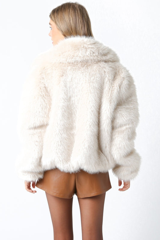 audrey faux fur jacket