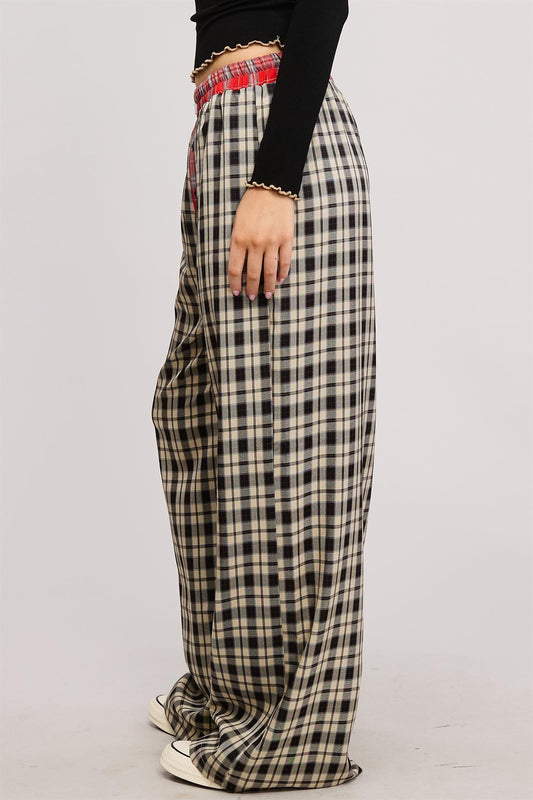 plaid boxer pajama pant