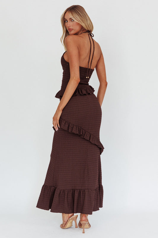 champagne toast maxi dress