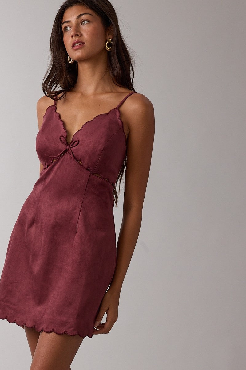 suede mini dress