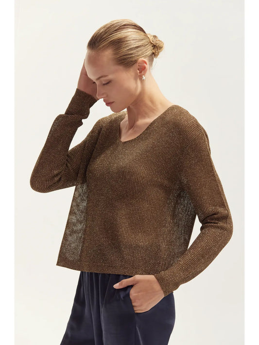 joelene shimmer sweater