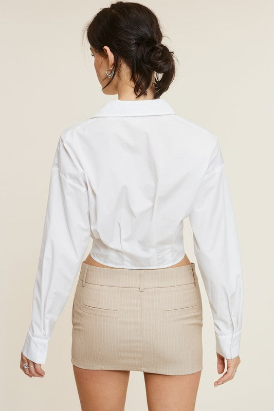 cinched waist shirt