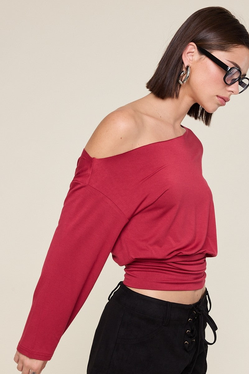 slouchy shoulder top