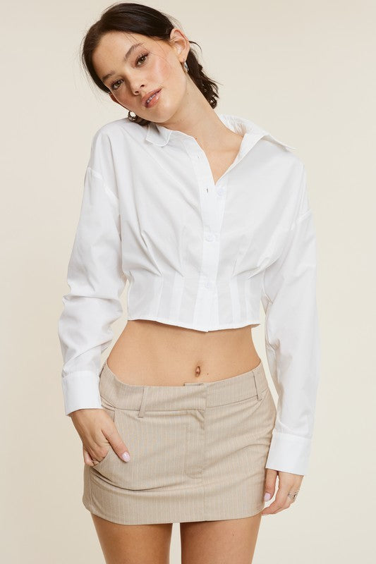 cinched waist shirt