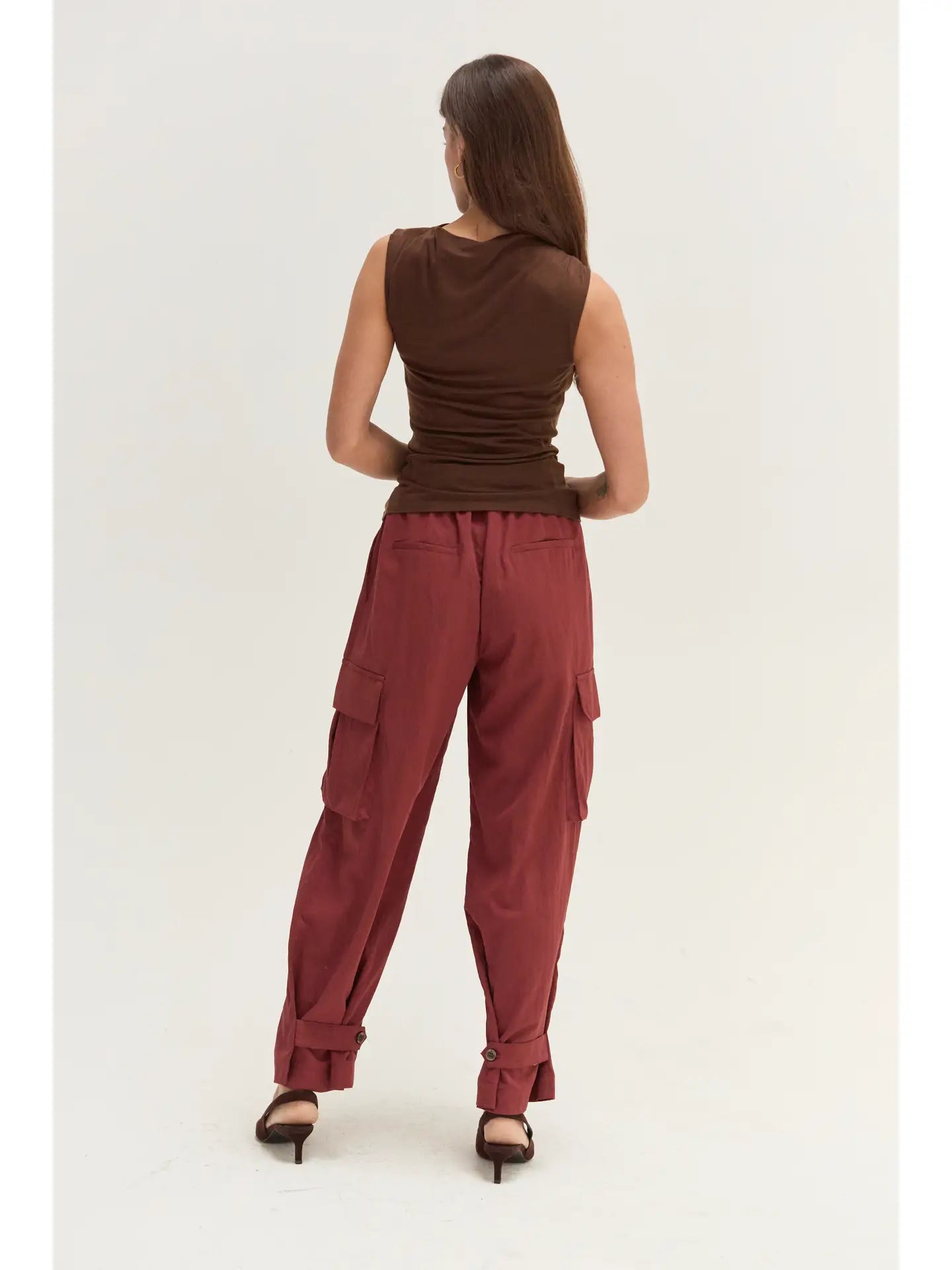 lara knit shirred top