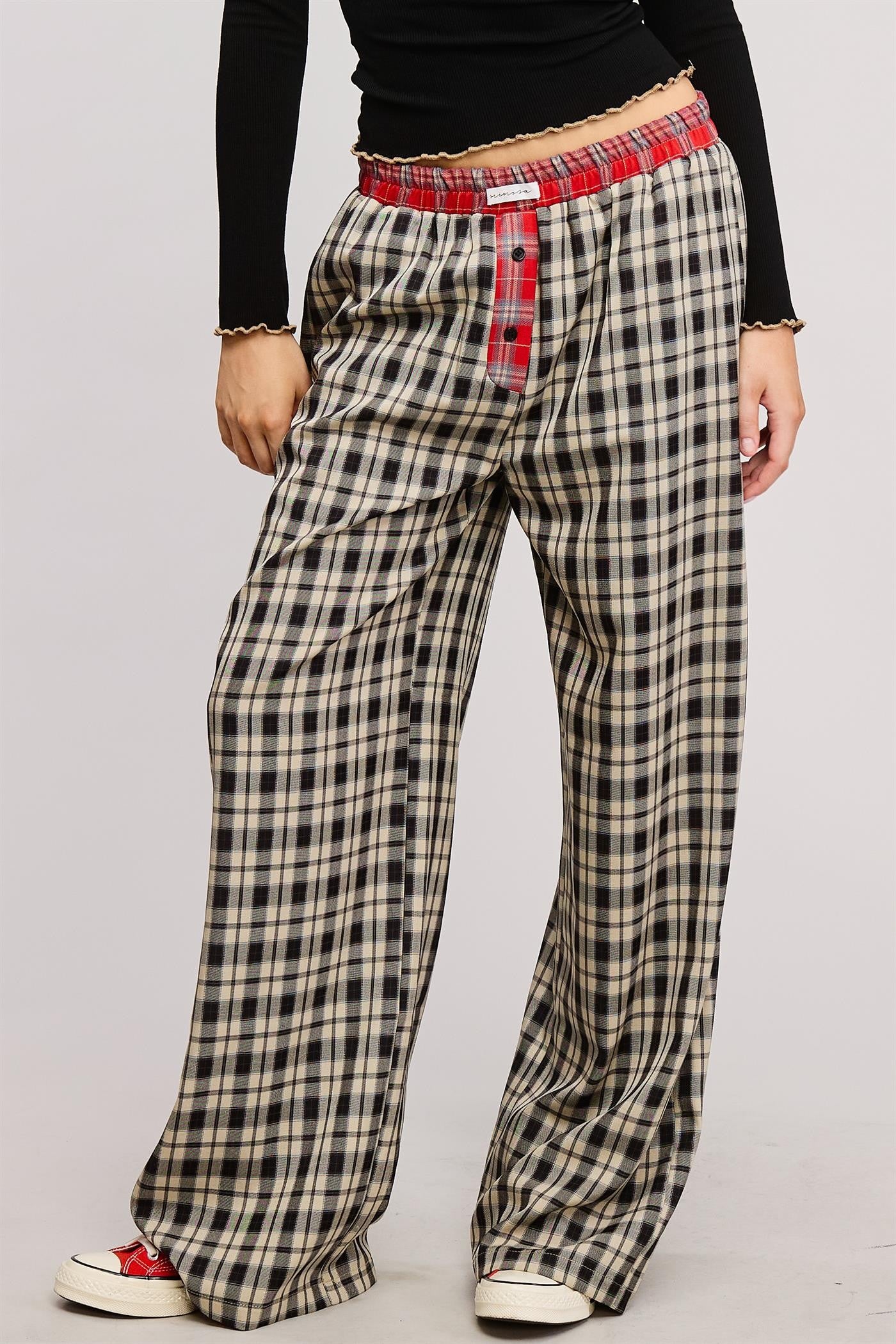 plaid boxer pajama pant