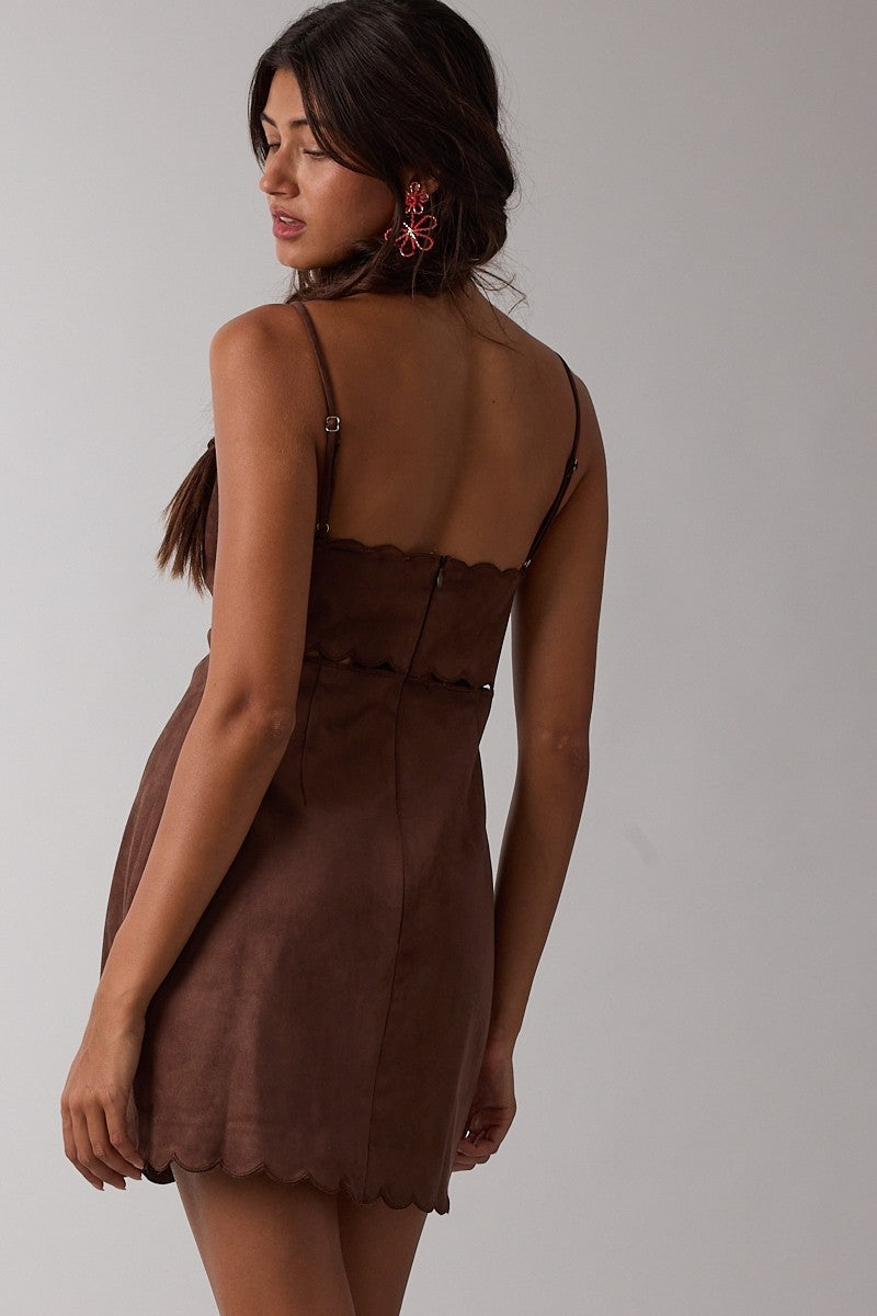 suede mini dress
