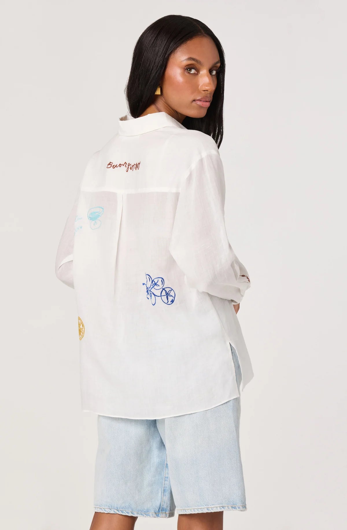 amalfi embroidered shirt