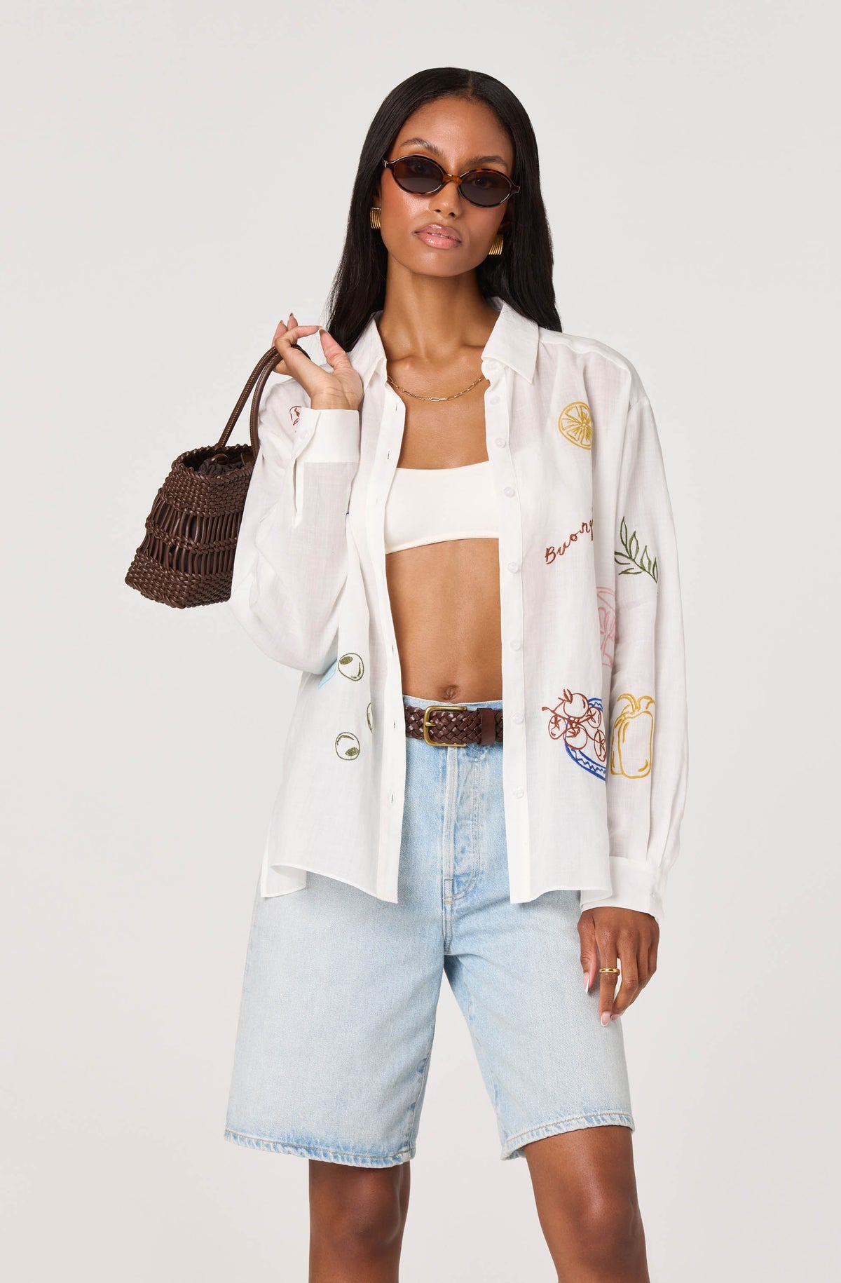 amalfi embroidered shirt