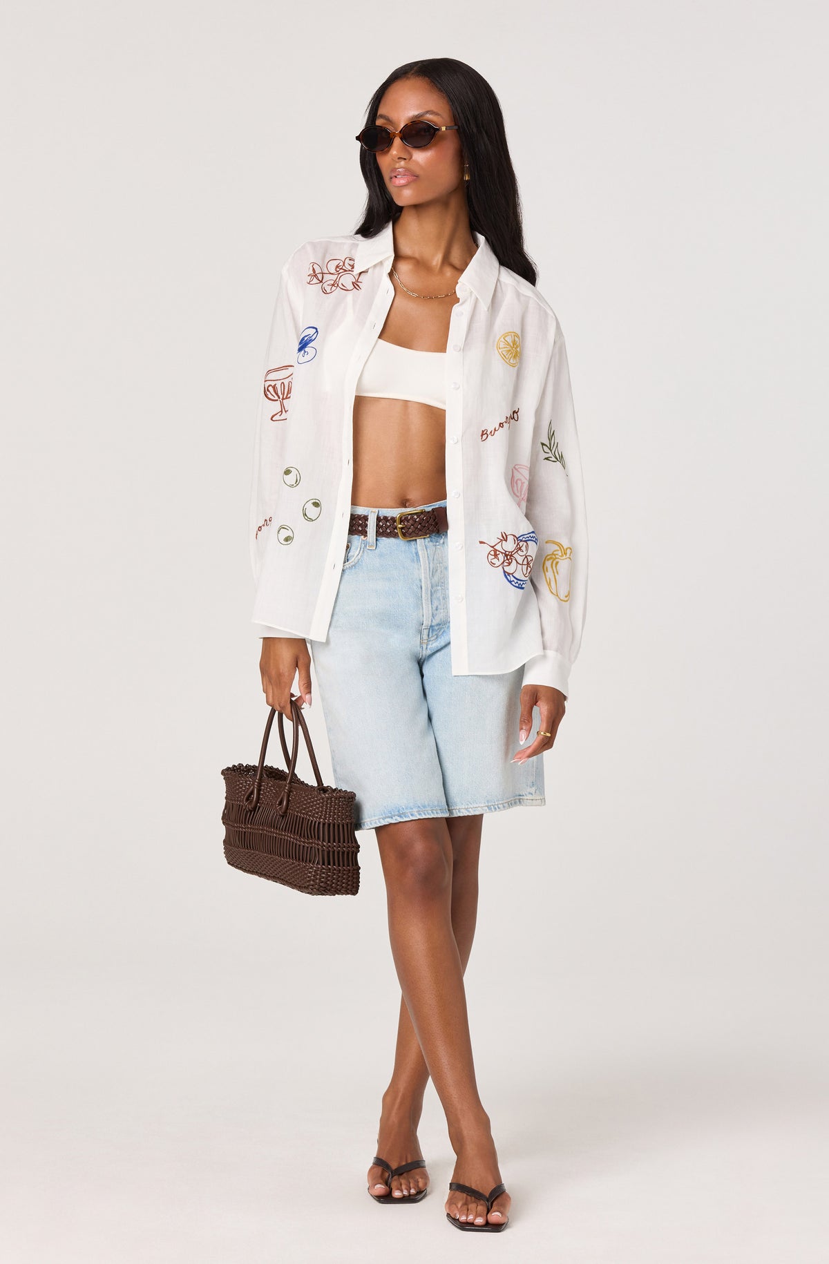 amalfi embroidered shirt