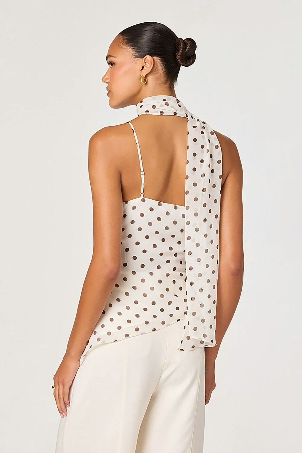 adrie polka scarf top