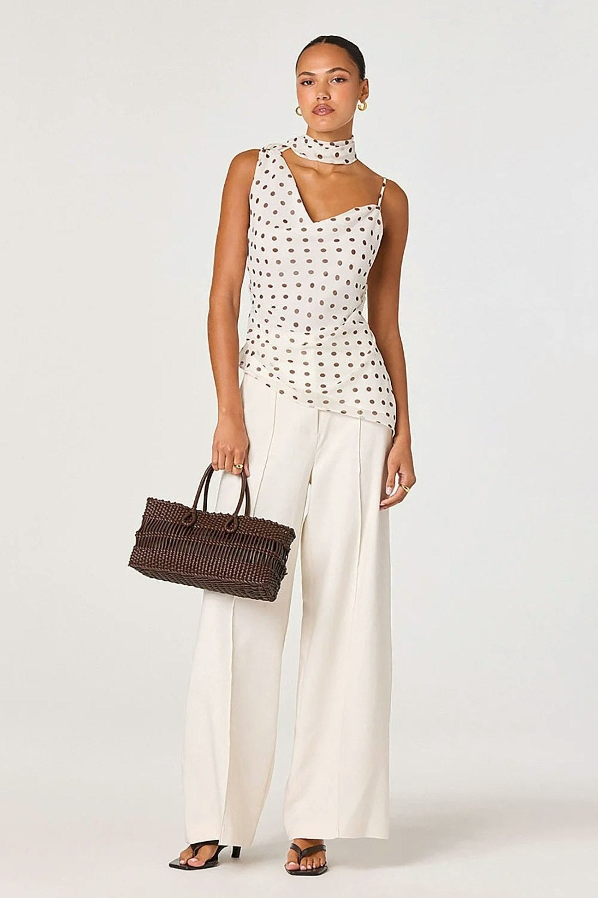 adrie polka scarf top
