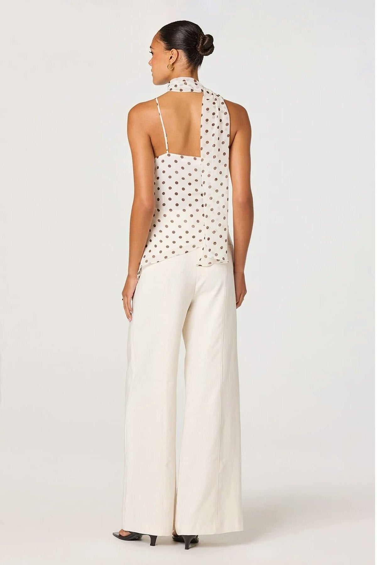 adrie polka scarf top