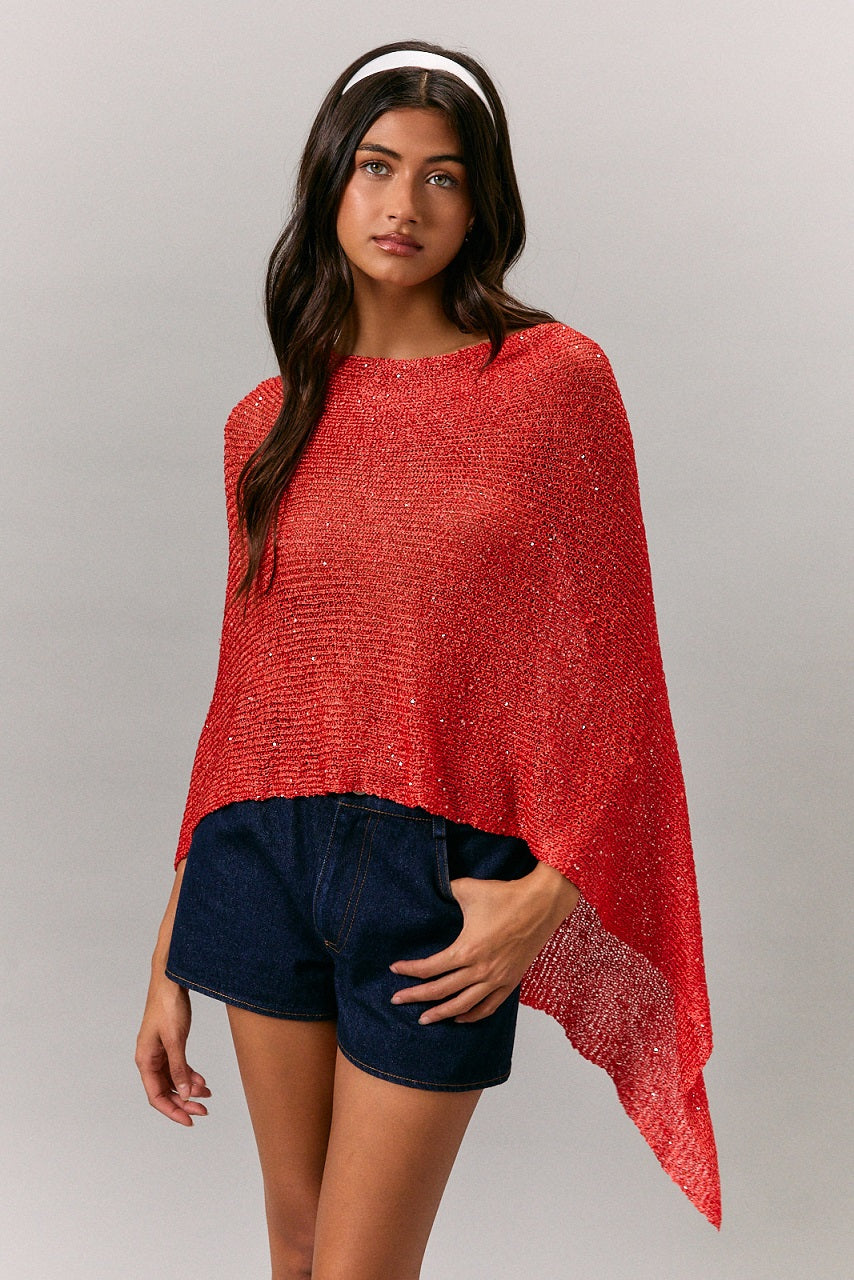 glitter poncho