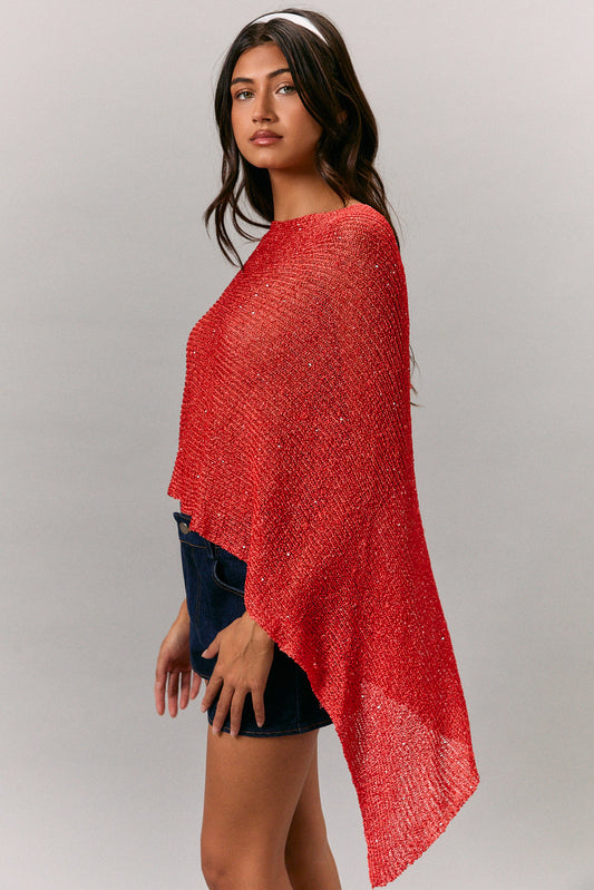 glitter poncho