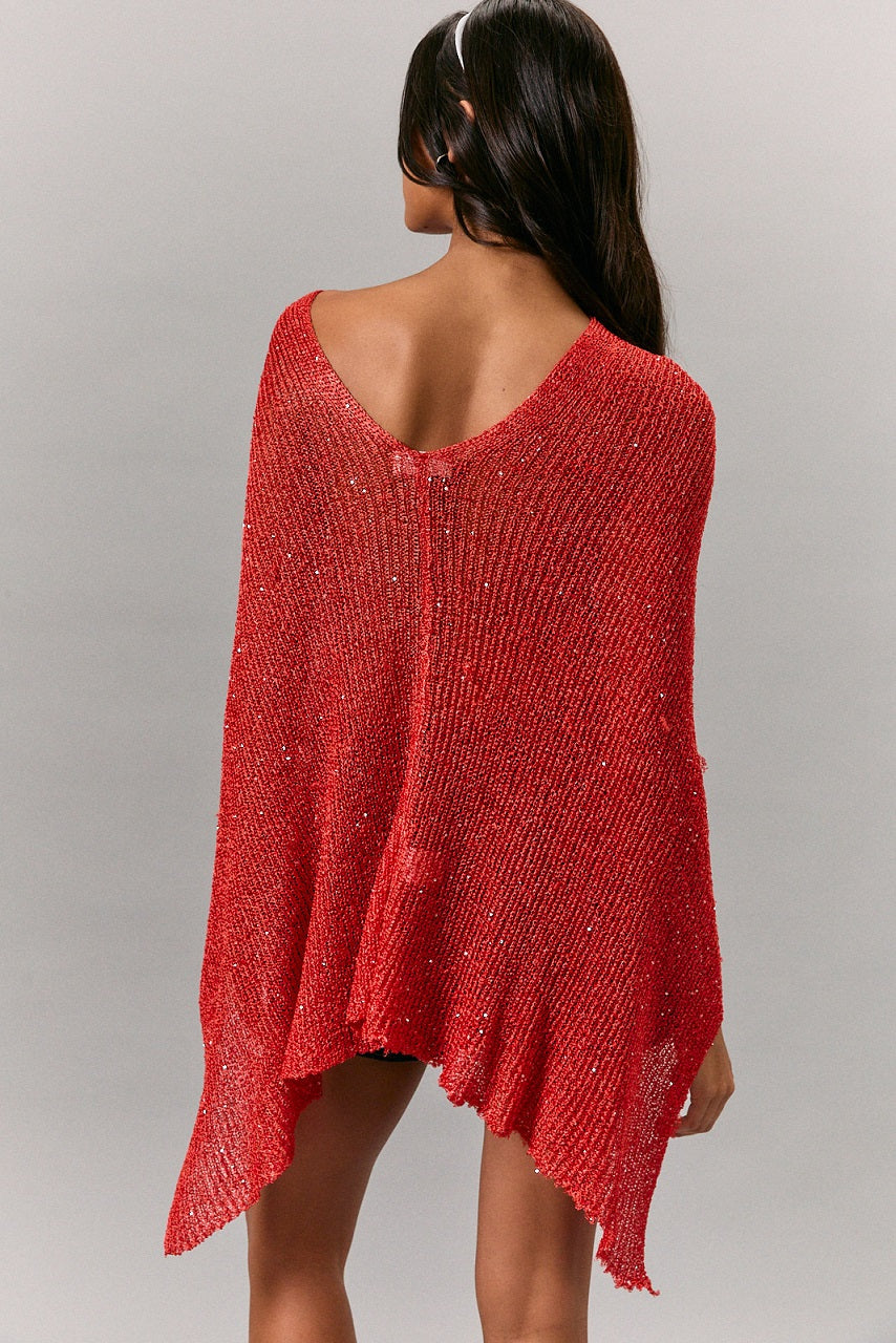glitter poncho