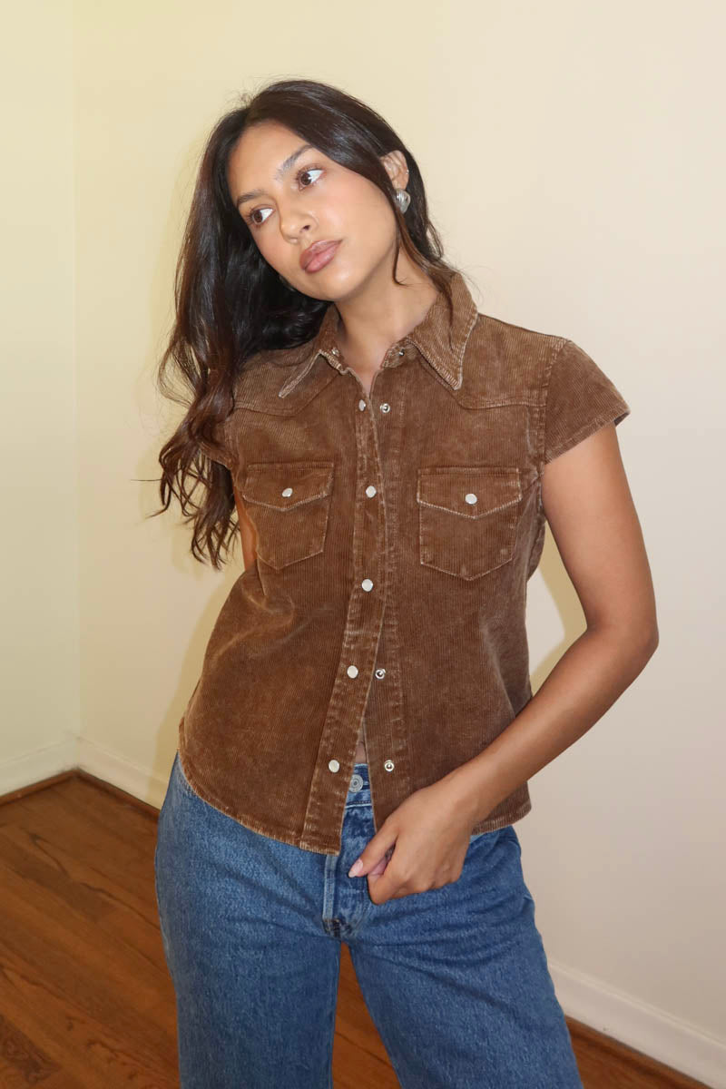 western girl cord shirt