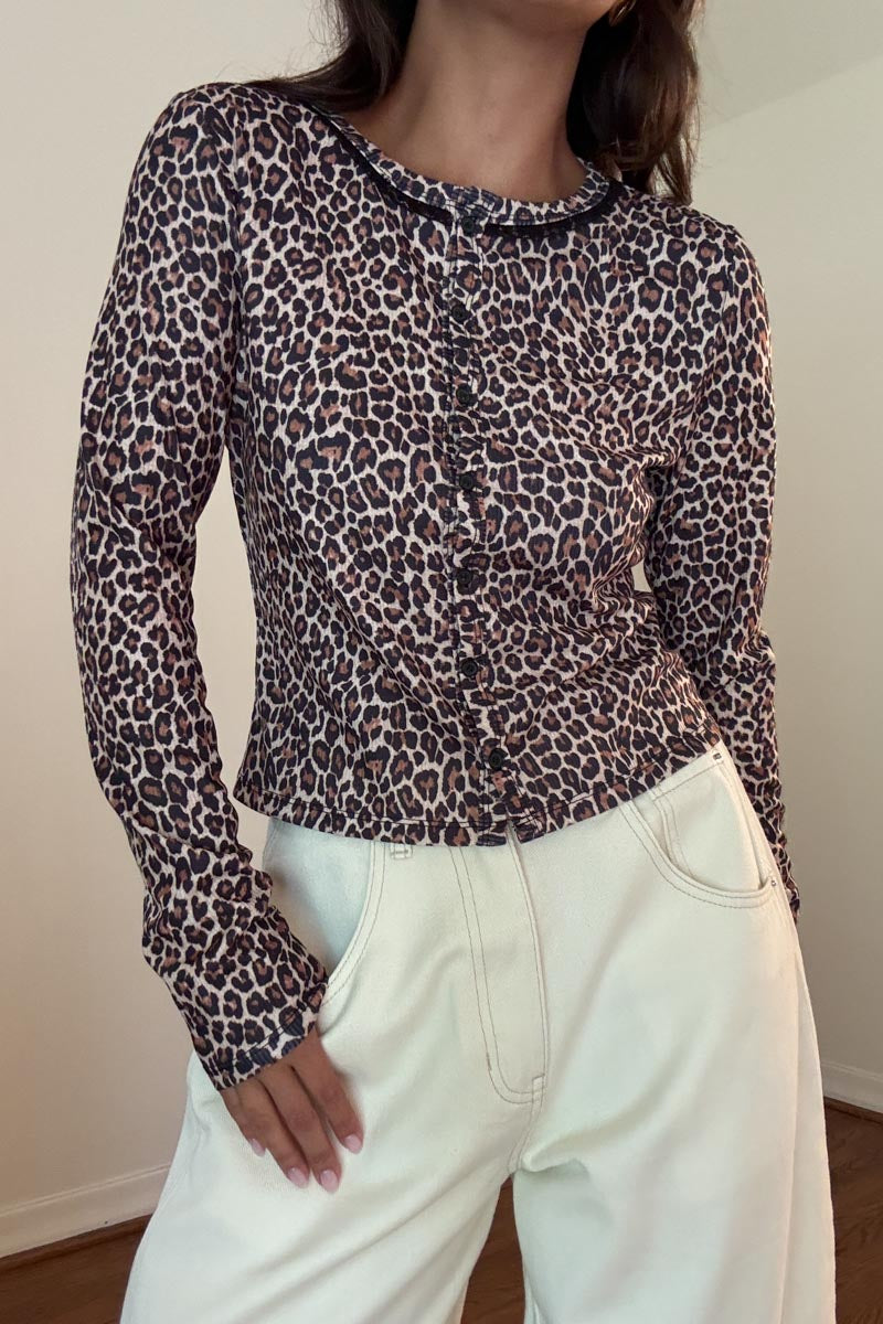 leopard print cardigan