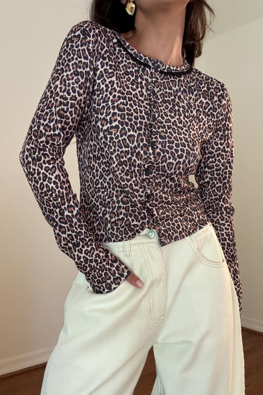 leopard print cardigan