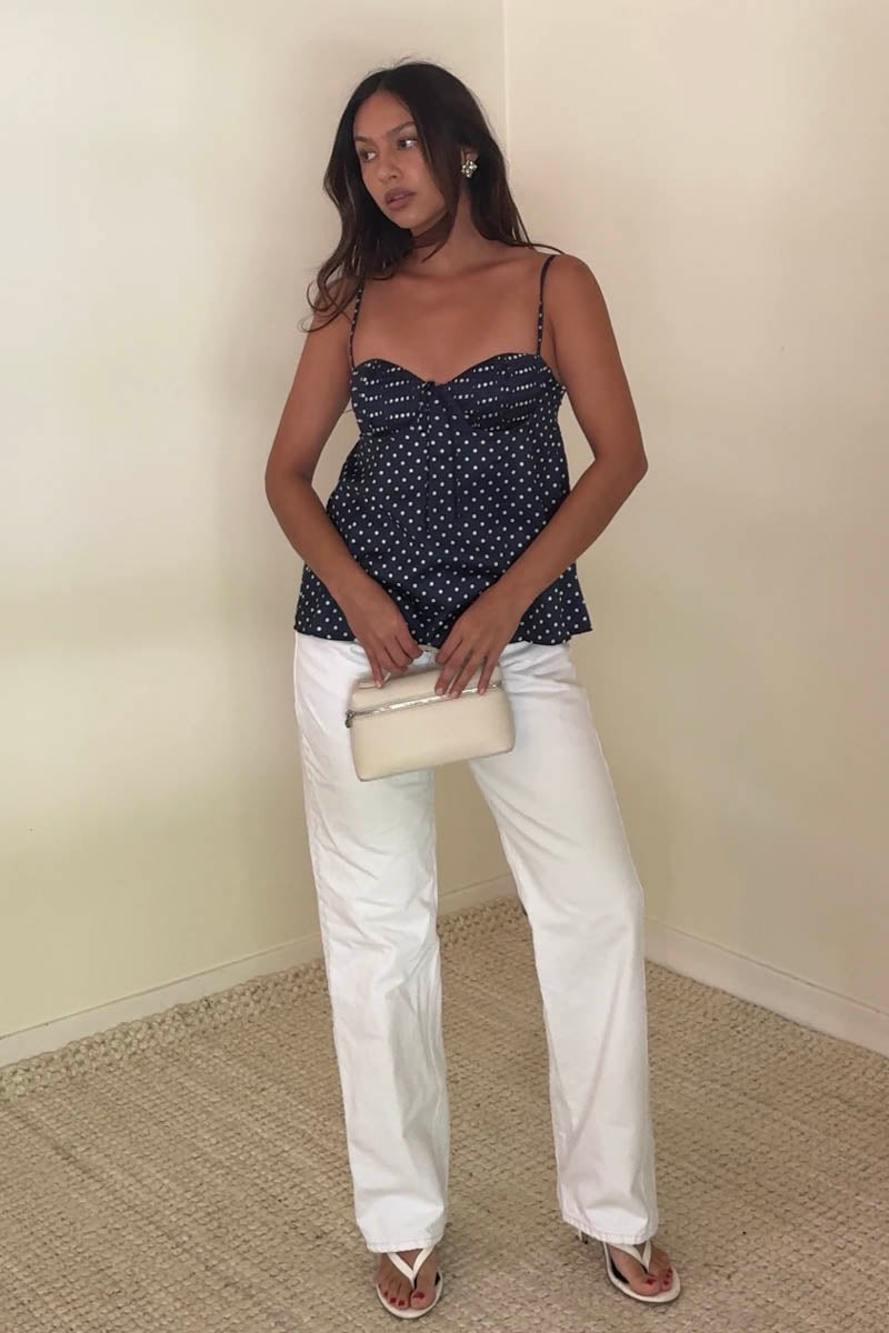 satin polka dot shirt