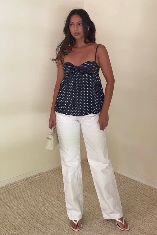 satin polka dot shirt