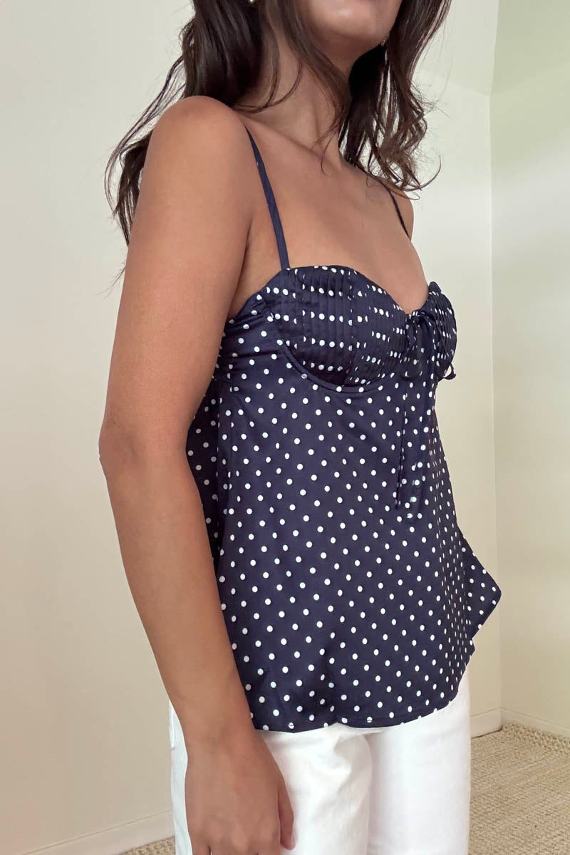 satin polka dot shirt