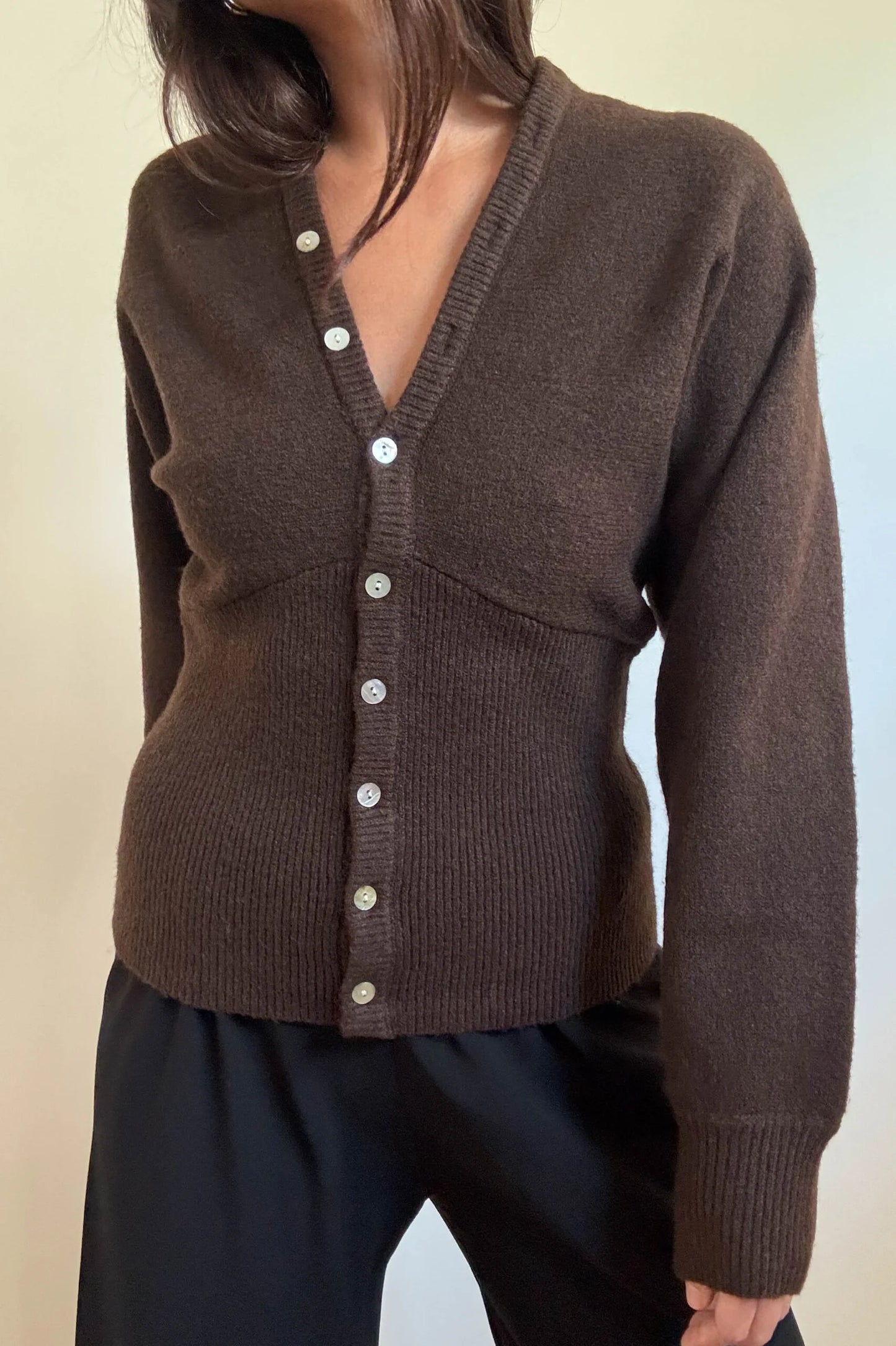 buttoned up sweater