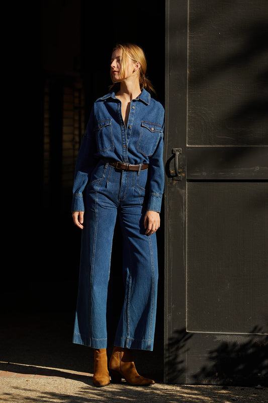 gianna denim button shirt