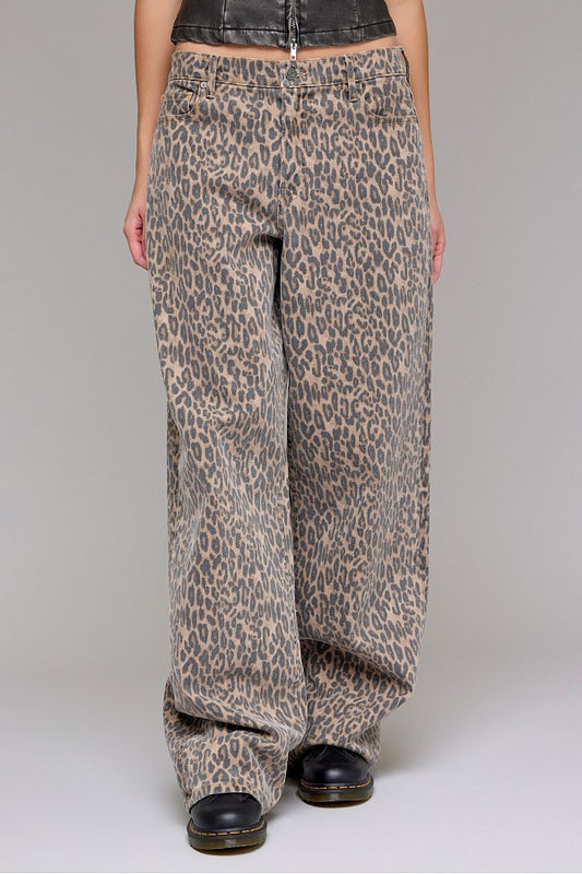 baggy cheetah jeans