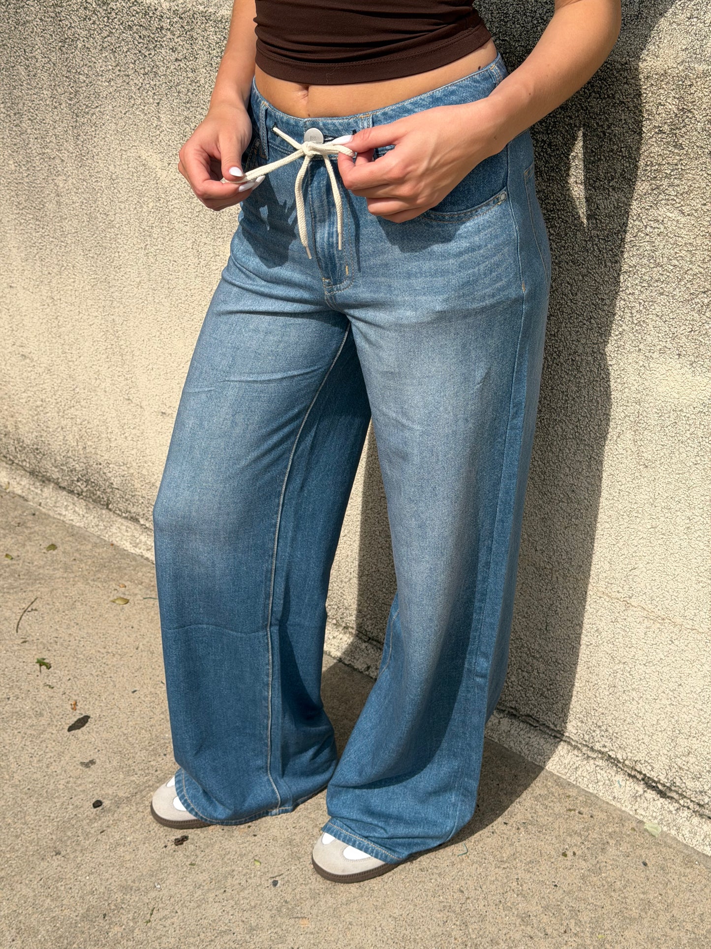 sweatpant jeans w drawstring