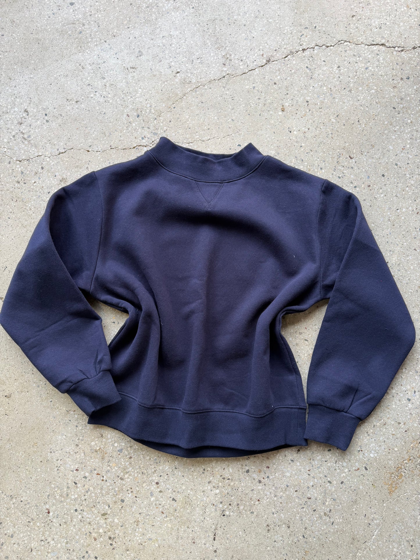 mock neck sweatshirt