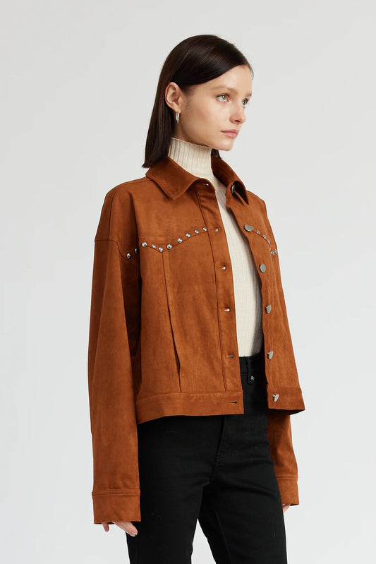 suede studded jacket