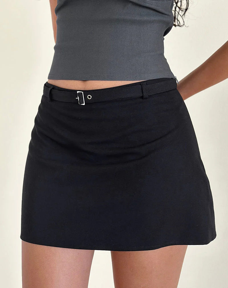 kaimar belted mini skirt