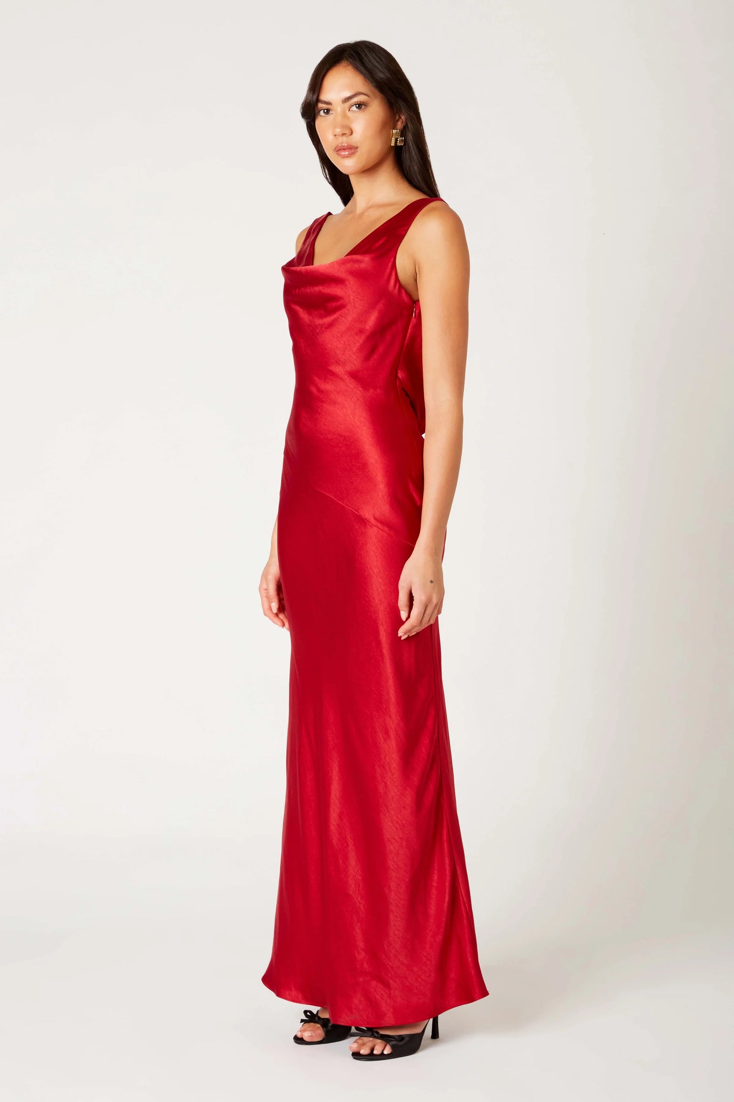 fiora satin maxi dress