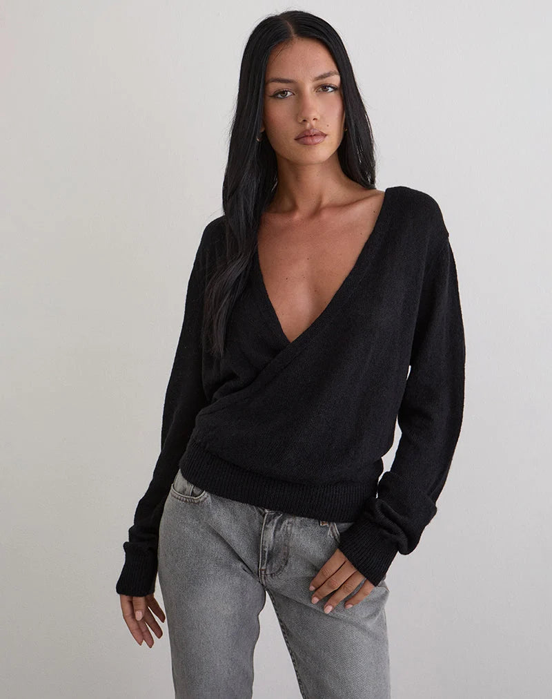 saroya wrap sweater