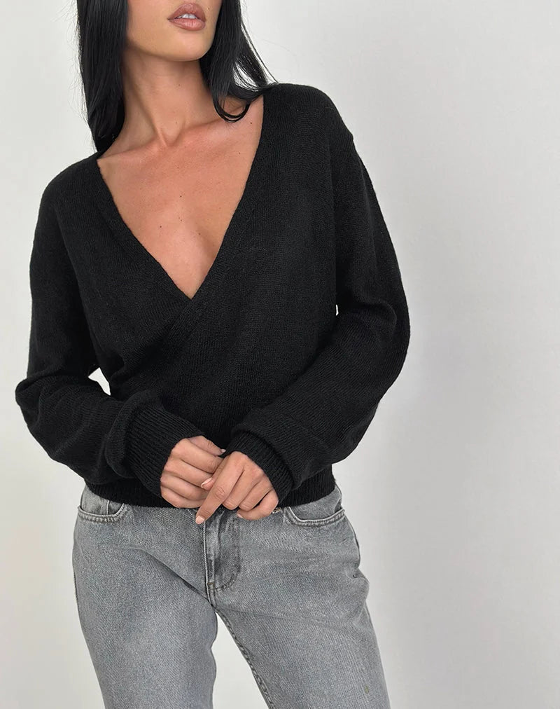 saroya wrap sweater