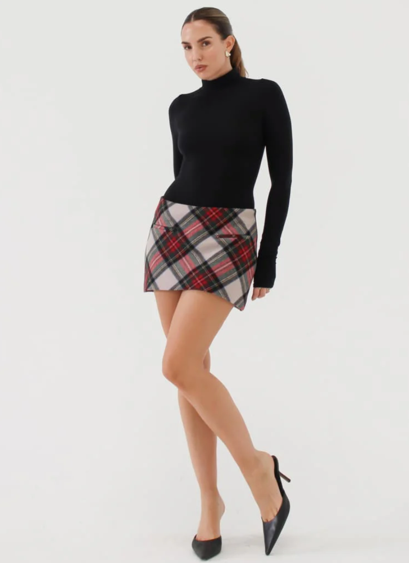 mistletoe micro skort