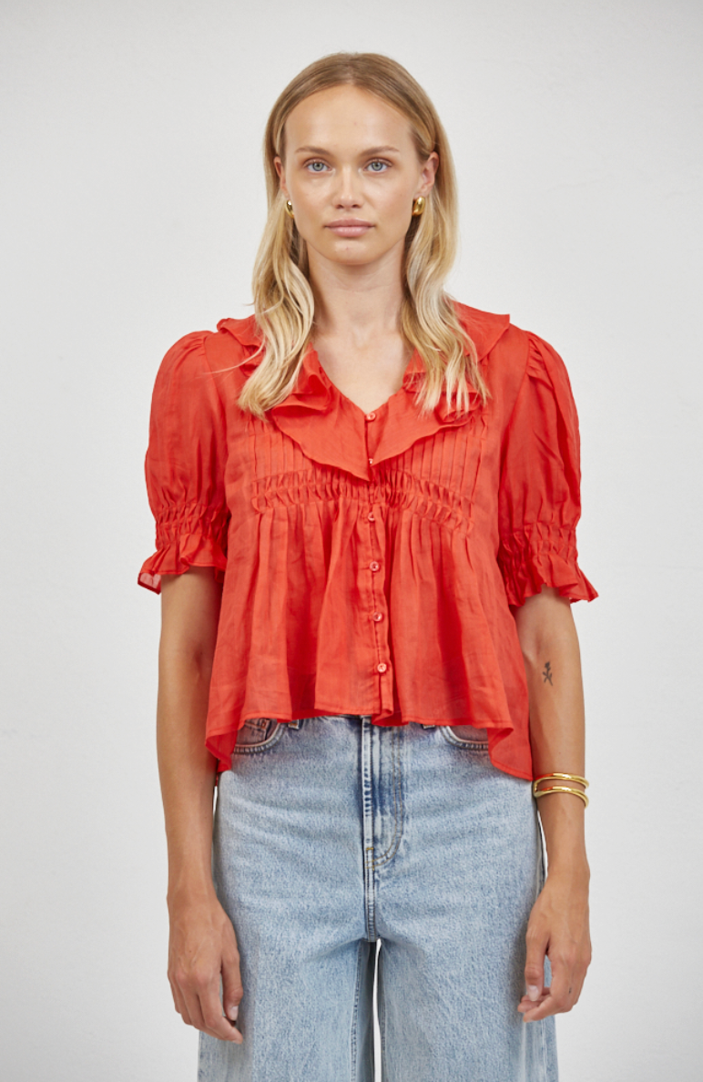 robine ruffle top