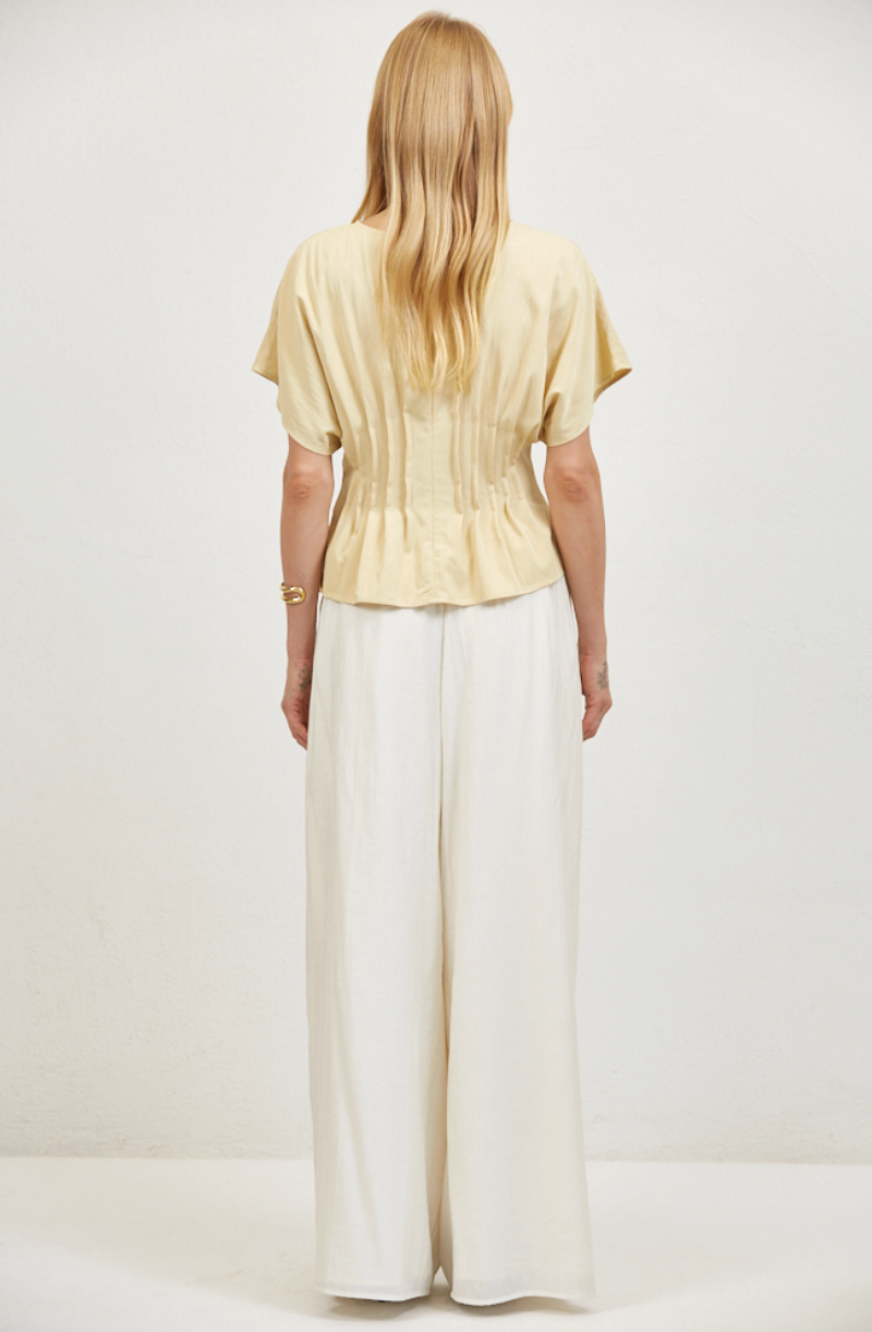 leah pleated top