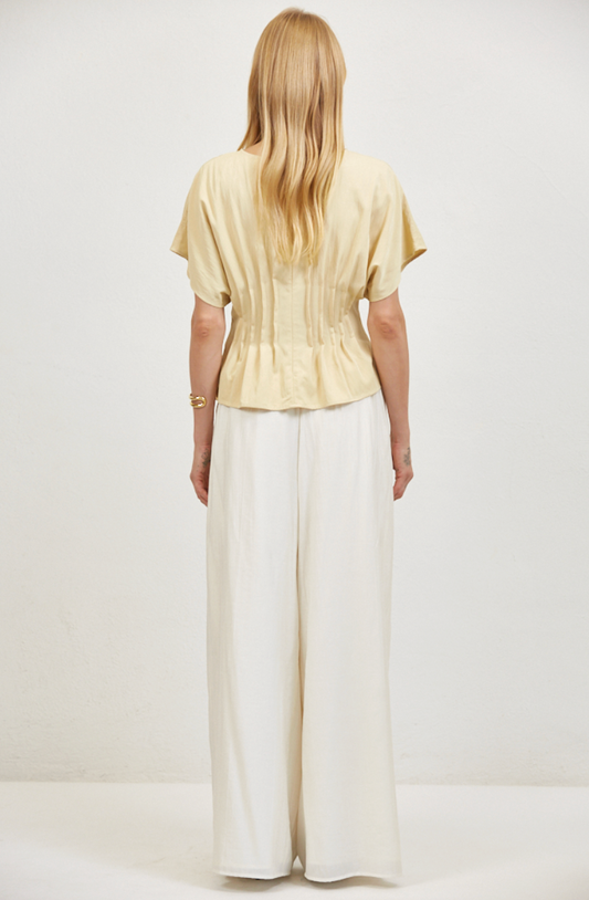 leah pleated top